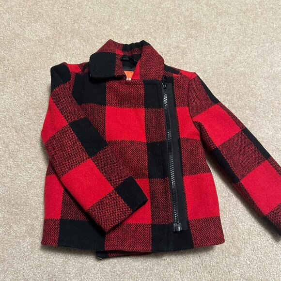 2/$30 Red Plaid Joe Fresh Jacket - Picture 4 of 11